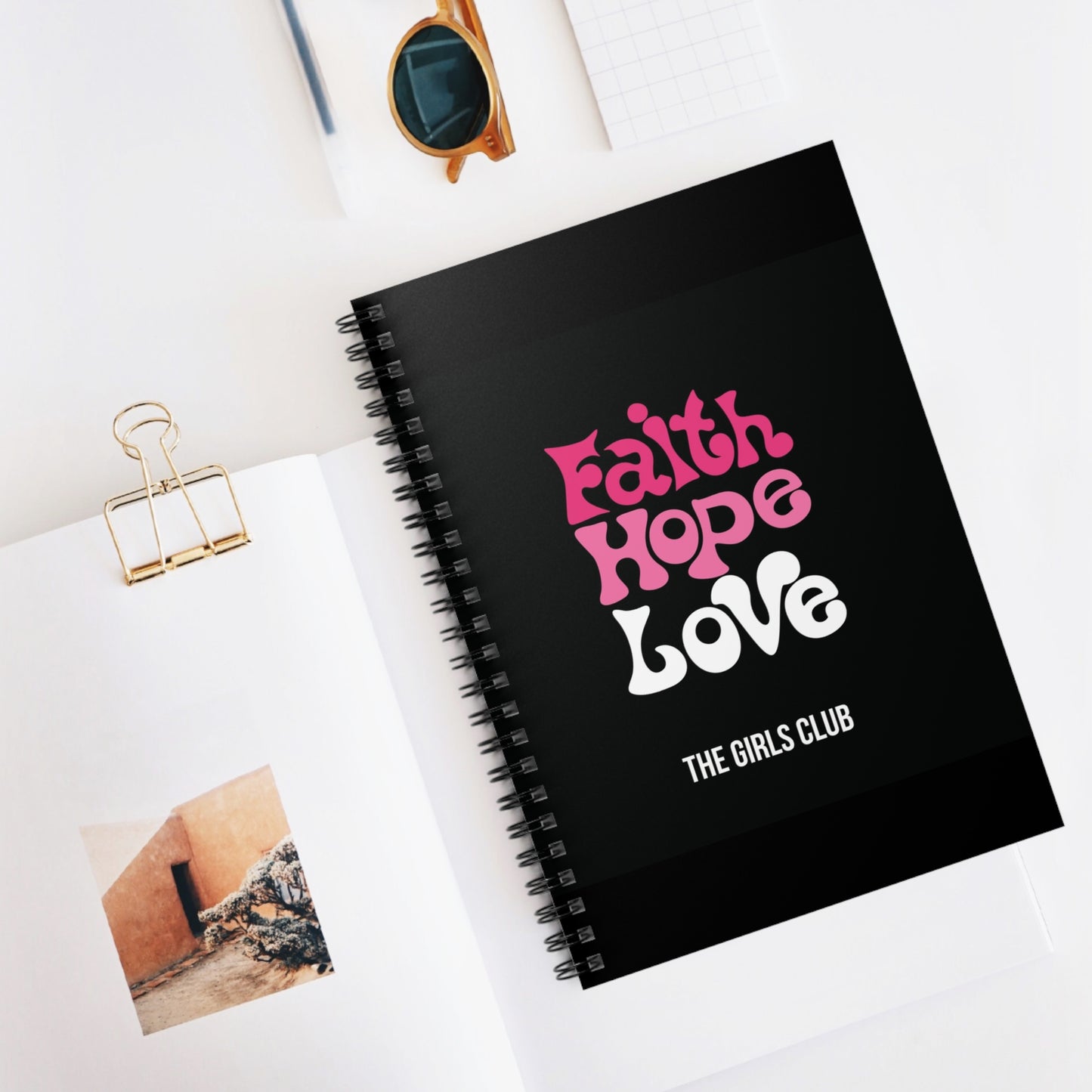Faith, Hope, Love- Spiral Notebook