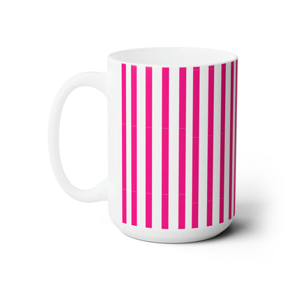 Pink Stripes Mug 15oz
