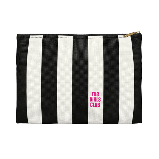 Striped accessory bag