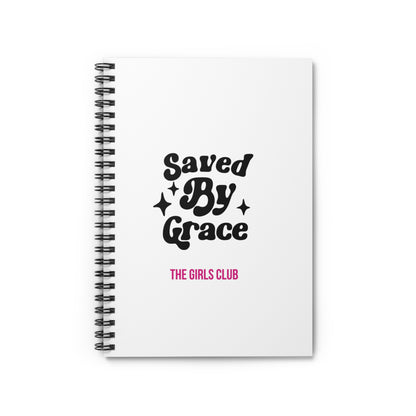Saved by Grace - BLK Spiral Notebook