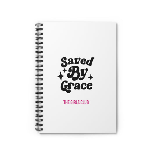 Saved by Grace - BLK Spiral Notebook