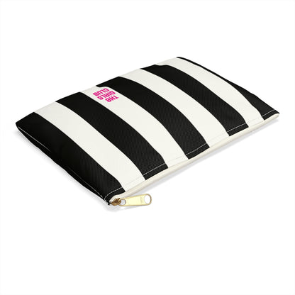 Striped accessory bag