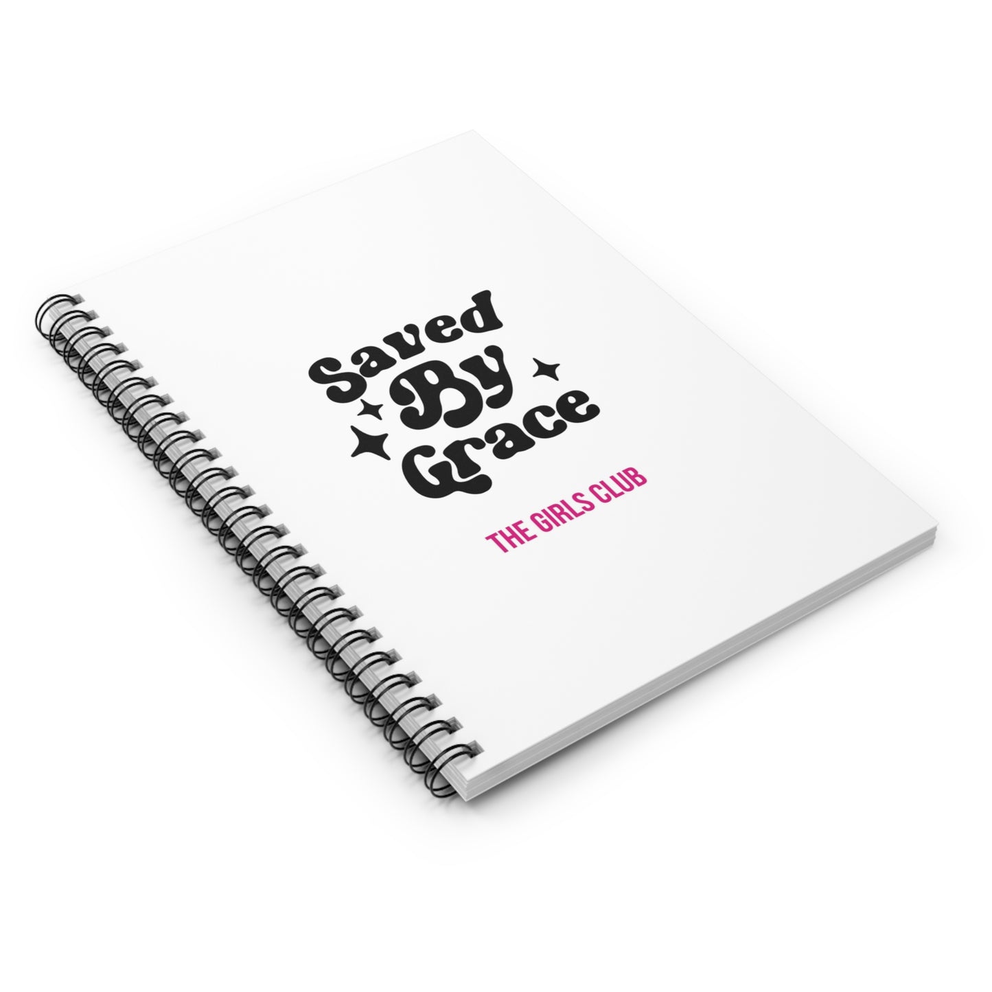 Saved by Grace - BLK Spiral Notebook