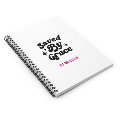 Saved by Grace - BLK Spiral Notebook