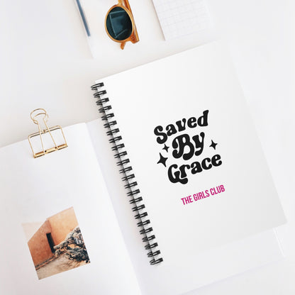 Saved by Grace - BLK Spiral Notebook