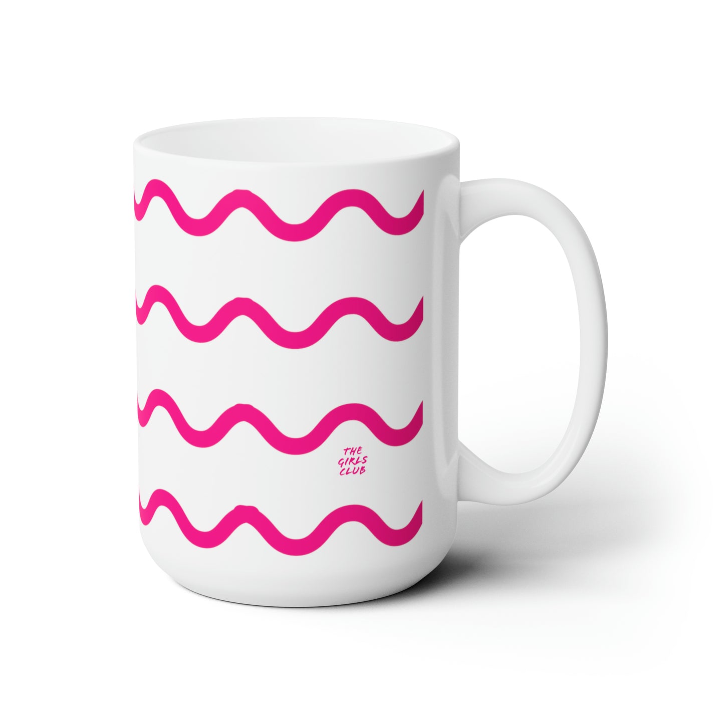 Pink Squiggles  Mug 15oz