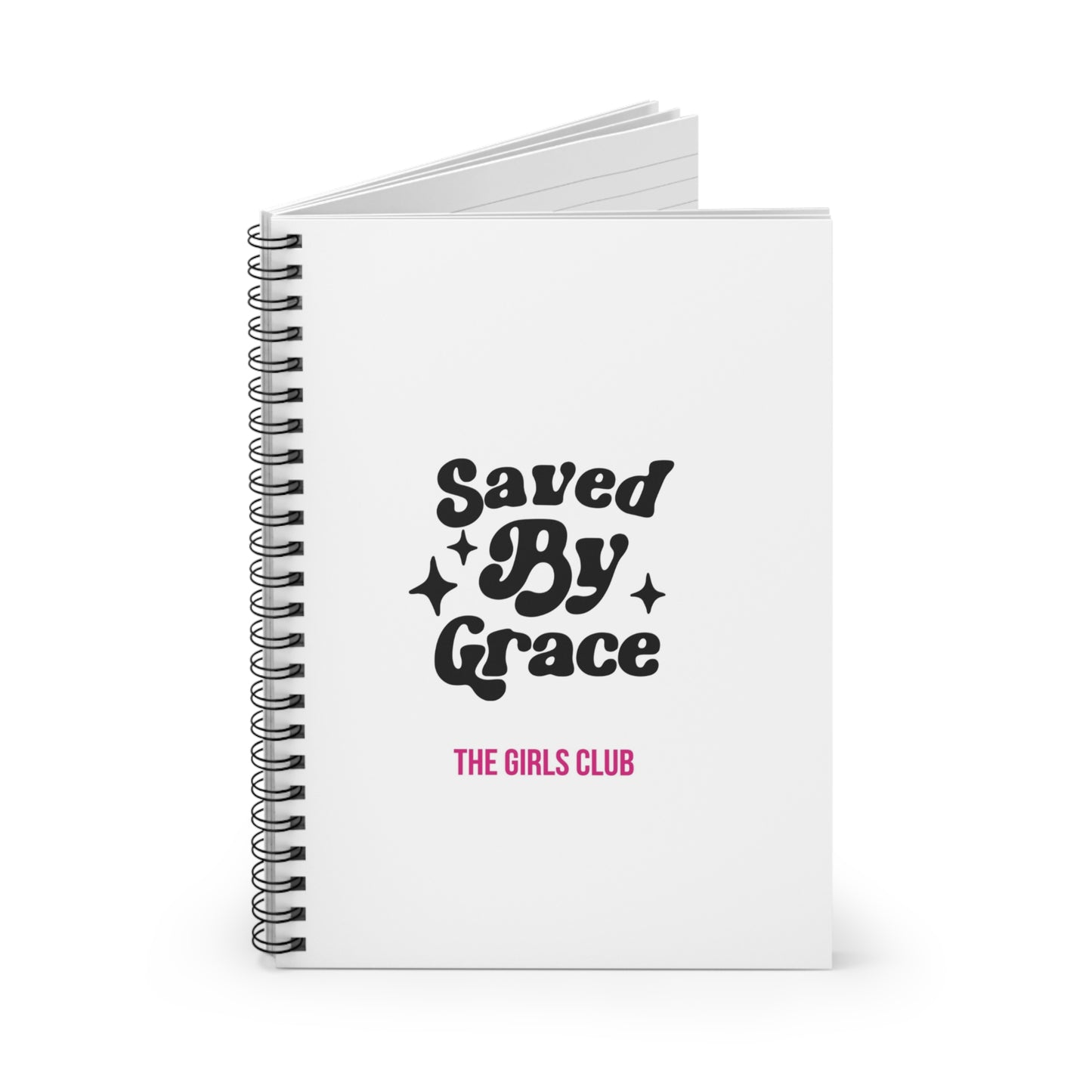 Saved by Grace - BLK Spiral Notebook