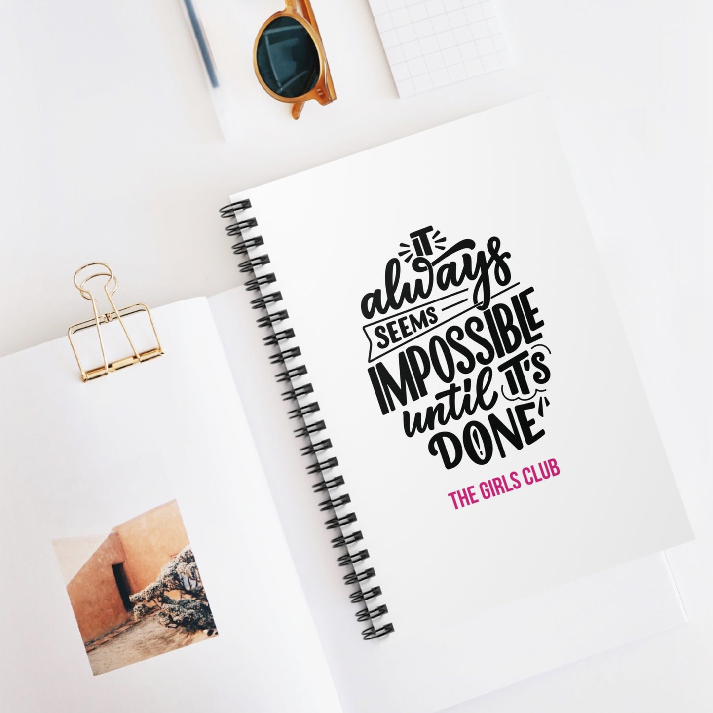 Impossible until it's done - BLK Spiral Notebook