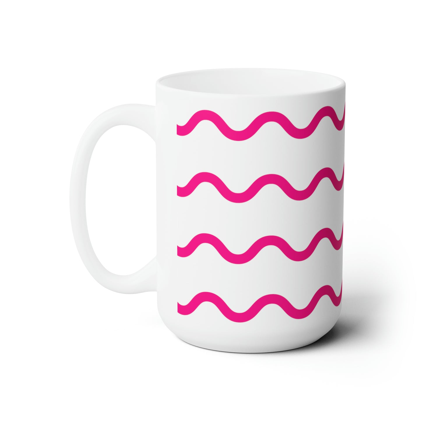 Pink Squiggles  Mug 15oz