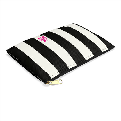 Striped accessory bag
