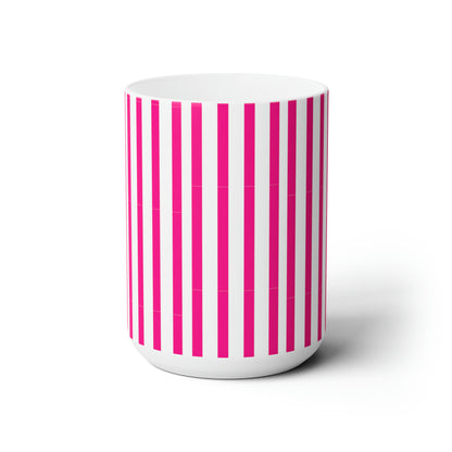 Pink Stripes Mug 15oz