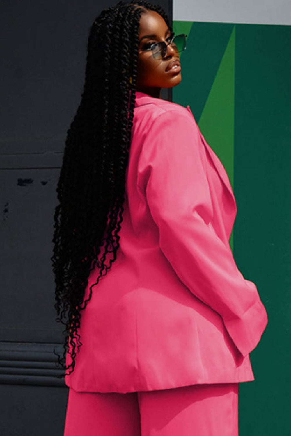 Pink Blazer + Pants Set