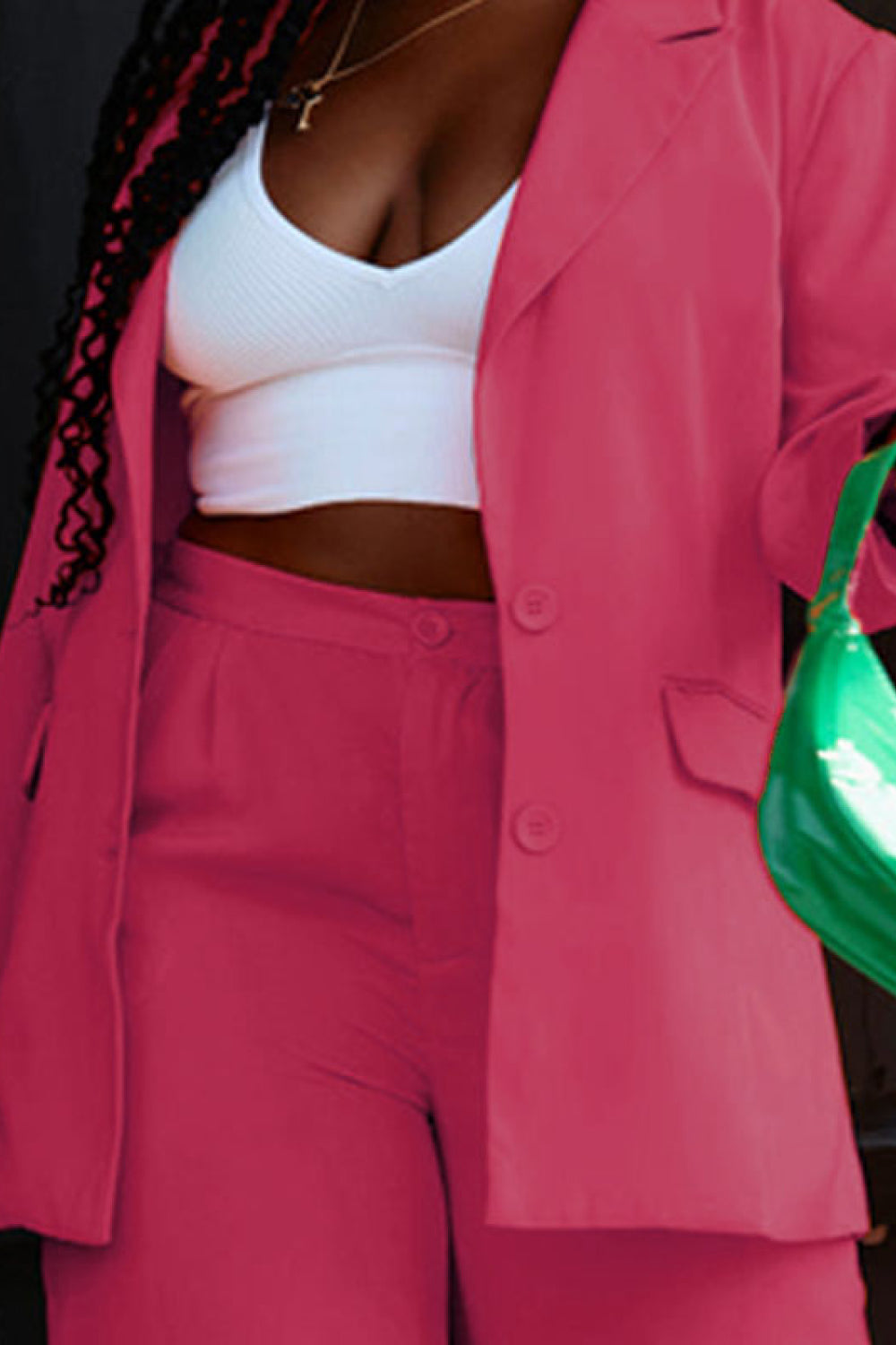 Pink Blazer + Pants Set